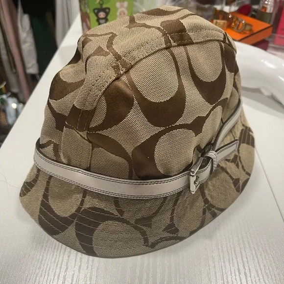 Coach Brown and Tan Patterned Hat - Picture 5 of 7